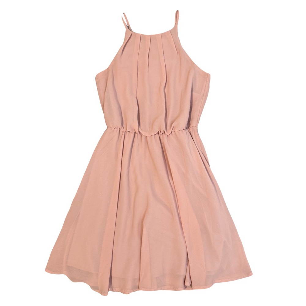 Miami Peachy Beige Fully Lined Sleeveless Midi Dresss Size XS